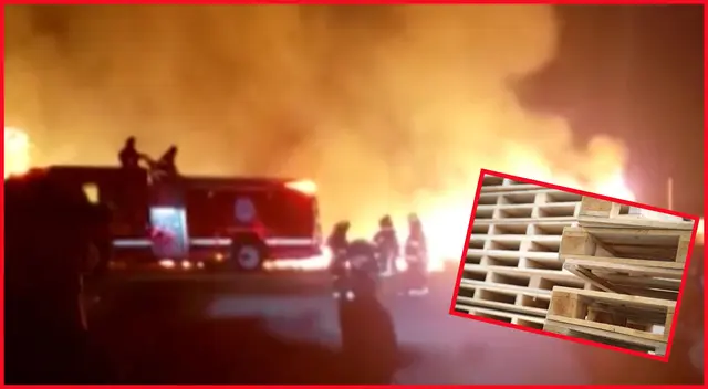 Almacén clandestino de parihuelas fue destrozado por incendio.