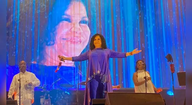 Eva Ayllón se presentó en Arena Perú junto a Daniela Darcourt. Foto: Flavia Ramos/ URPI-LR