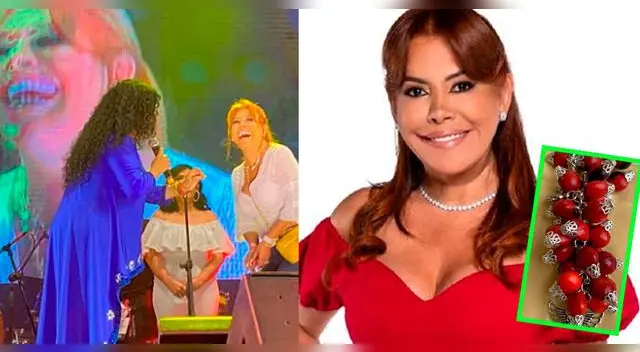 Eva Ayllón sorprendió a Magaly Medina en su concierto.