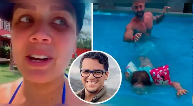 Andrea San Martín apareció junto a Sebastián Lizarzaburu y su hija menor, con Juan Víctor. Andrea San Martín apareció junto a Sebastián Lizarzaburu y su hija menor, con Juan Víctor.