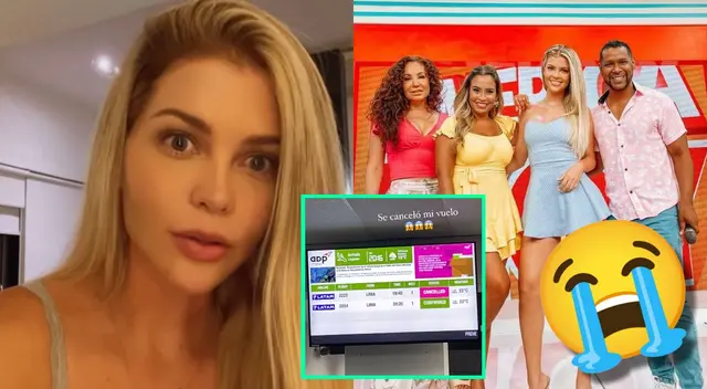 Brunella Horna vivió un mal momento en el aeropuerto de Trujillo debido al clima. Brunella Horna vivió un mal momento en el aeropuerto de Trujillo debido al clima.