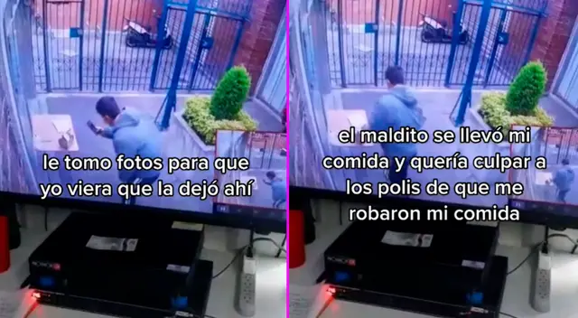 El repartidor le echó la culpa a los policías que estaban en el ingreso.