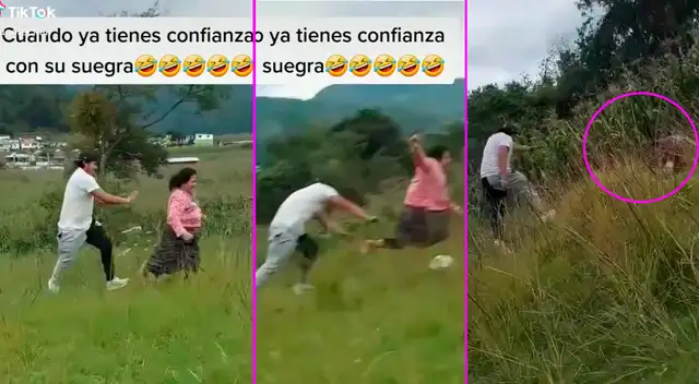 La mujer trató de correr para no ser alcanza, pero no tuvo suerte.