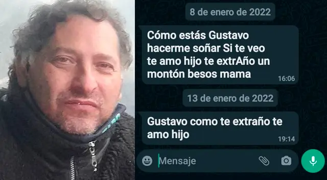 En los mensajes de la mujer a su hijo, se lee lo mucho que lo ama y extraña.