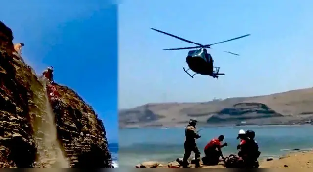 Joven ciclista sufre caída a acantilado y fue rescatado por helicóptero. Joven ciclista sufre caída a acantilado y fue rescatado por helicóptero.