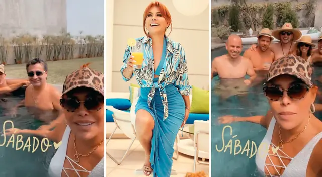 Magaly Medina se divierte con sus nuevos amigos. Magaly Medina se divierte con sus nuevos amigos.