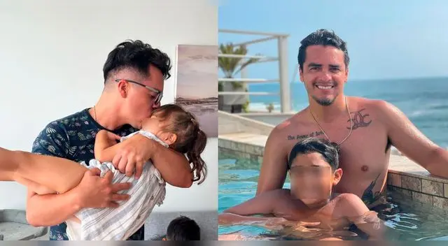 Juan Víctor más emocionado que nunca de ver a sus dos hijos juntos.