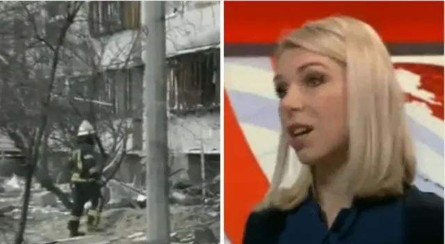 Periodista ucraniana se entera que su edificio fue bombardeado por Rusia