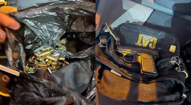 Se les encontró armas y gran cantidad de municiones. Se les encontró armas y gran cantidad de municiones.