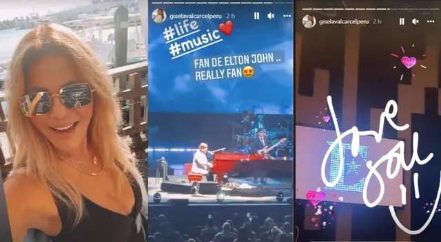 Gisela Valcárcel va al concierto de Elton Jhon en Hollywood Gisela Valcárcel va al concierto de Elton Jhon en Hollywood