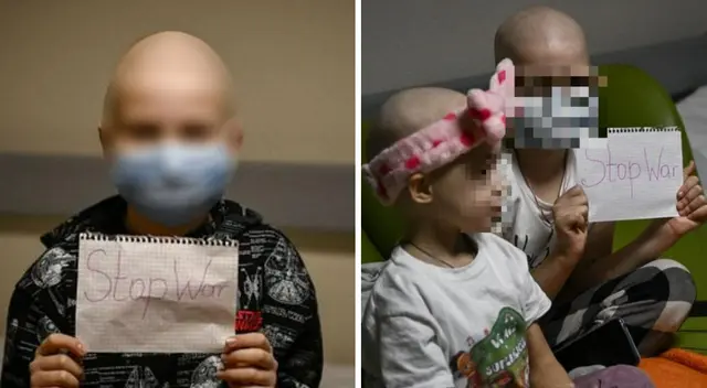 Niños ucranianos con cáncer quieren que termine la guerra.