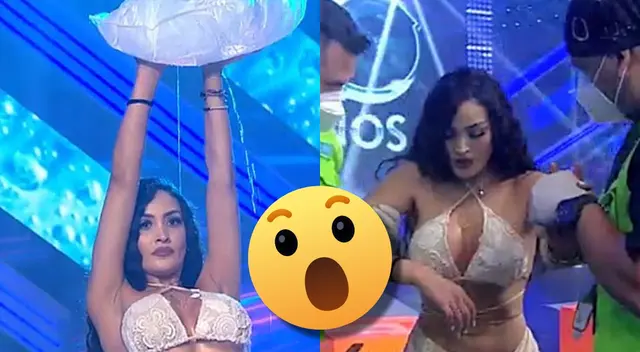 Michelle Soifer terminó visiblemente afectada tras estar parada con tremendo peso encima suyo.