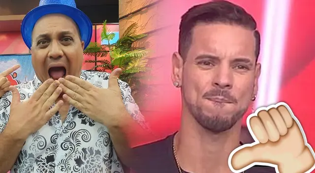 Kurt Villavicencio se ríe de Anthony Aranda. Kurt Villavicencio se ríe de Anthony Aranda.