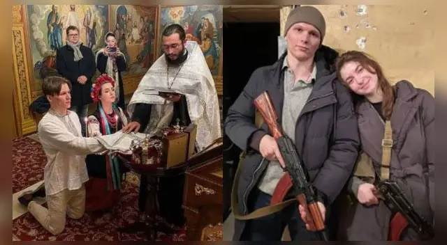 La joven pareja desea que la guerra en Ucrania se termine.