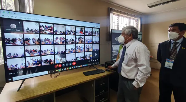 Examen de admisión a la UNI estuvo en constante vigilancia para evitar que jóvenes copien o se soplen las respuestas.