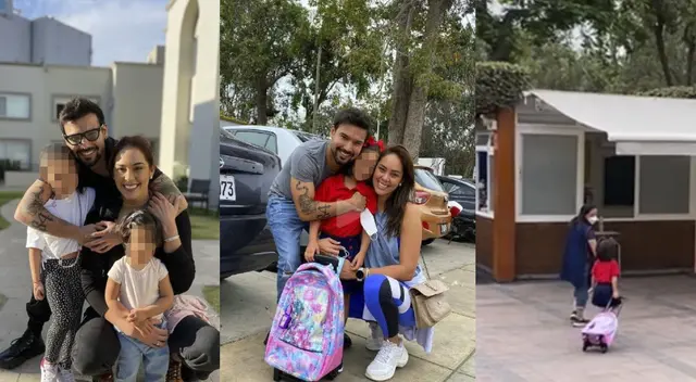 Karen y Ezio comparten el primer día de clases de su pequeña Antonia