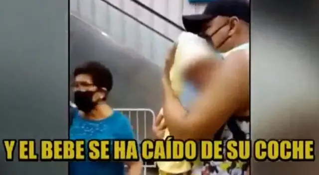 Chorrillos: bebé de 3 meses sufre graves lesiones al caer de su coche en estación Matellini [VIDEO]
