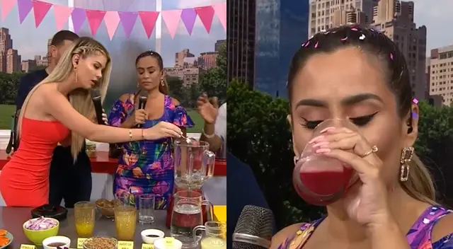 Ethel Pozo perdió en una dinámica de América Hoy, y terminó tomando una llamativa bebida ante todos, sin esperar que Brunella Horna se burlaría.