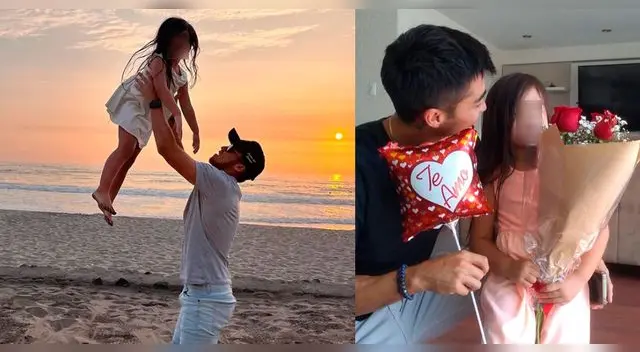 Rodrigo Cuba feliz con su hija con Melissa Paredes.