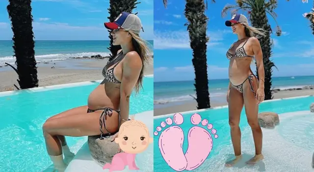 Korina luce embarazo en Máncora