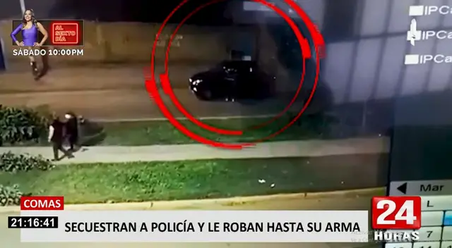 Secuestran a suboficial de la PNP y le roban hasta su arma, en Comas [VIDEO]