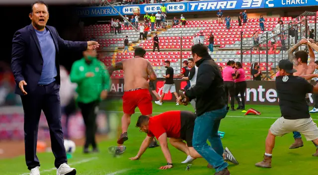 Juan Reynoso expresó su rotundo rechazo a lo sucedido en el Querétaro vs. Atlas.