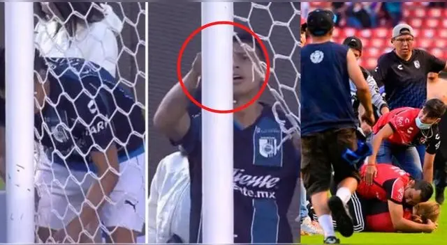 Barrista de Querétaro robó la red del arco usando una navaja y luego se fue como si nada.