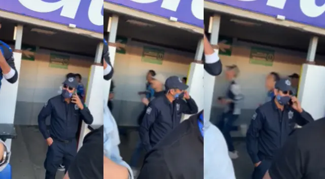 Actitud de agente de seguridad en el estadio de Querétaro se hizo viral en redes sociales. Actitud de agente de seguridad en el estadio de Querétaro se hizo viral en redes sociales.