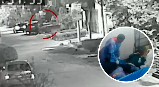 La víctima terminó en el piso luego de ser gravemente herido en la puerta de su casa y tuvo que recibir la ayuda de paramédicos. La víctima terminó en el piso luego de ser gravemente herido en la puerta de su casa y tuvo que recibir la ayuda de paramédicos.