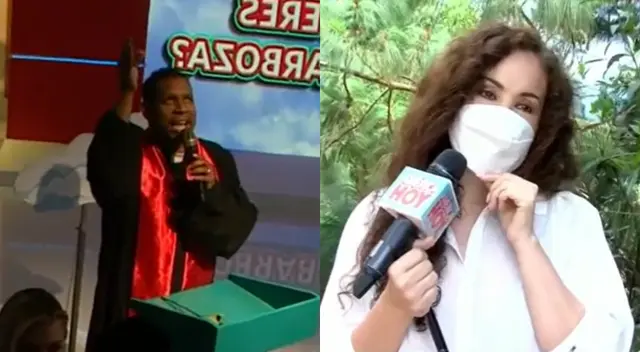 Janet Barboza enlazó con el estudio de América Hoy desde Cajamarca, y dio a conocer que no tenía retorno en su audífono, sin esperar la broma que le harían. Janet Barboza enlazó con el estudio de América Hoy desde Cajamarca, y dio a conocer que no tenía retorno en su audífono, sin esperar la broma que le harían.