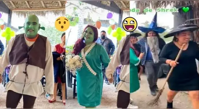 Los invitados de la boda también vistieron como sus personajes favoritos de la popular cinta.