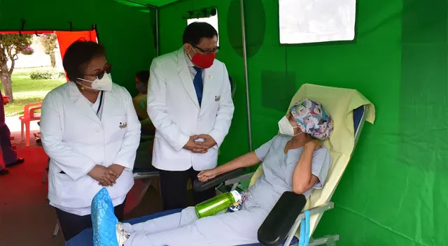 Campaña de donación de sangre.