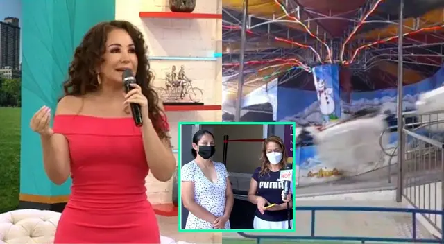 Janet Barboza se mostró bastante molesta por lo que ocurrió en el parque de diversiones.