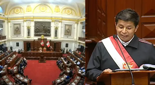 Pedro Castillo dio un mensaje ante el Pleno del Congreso este martes 15 de marzo. Pedro Castillo dio un mensaje ante el Pleno del Congreso este martes 15 de marzo.