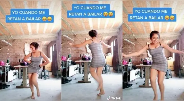 ¡Los pasitos prohibidos! La joven no dudo en mostrar sus dotes en el baile tras recibir reto en TikTok.