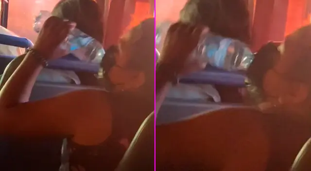 Los usuarios aseguraron que la joven utilizó su mascarilla como filtro de agua. Los usuarios aseguraron que la joven utilizó su mascarilla como filtro de agua.