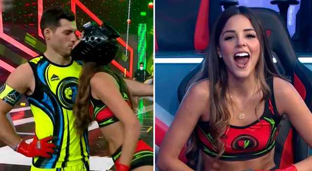 Luciana Fuster le robo un beso a Patricio Parodi. Luciana Fuster le robo un beso a Patricio Parodi.