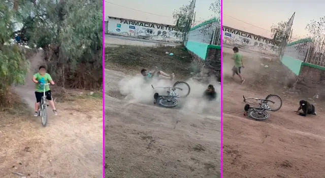 El menor perdió el control de su timón y atropelló a su amigo.