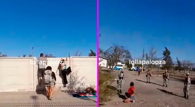 La joven fue intervenida por los militares.