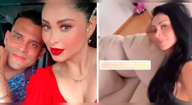 Pamela Franco y Christian Domínguez agradecen canjes de su hogar.