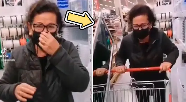 La mujer pensó que había otra persona a su costado. La mujer pensó que había otra persona a su costado.