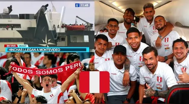 Buque bus que partió desde Buenos Aires, Argentina, hasta Montevideo con hinchas peruanos.