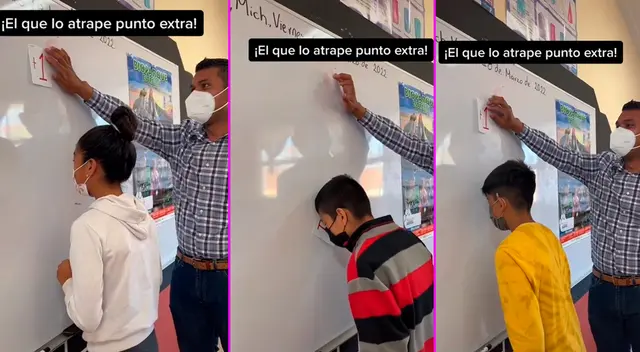 El profesor se hizo viral con su divertido método para obtener puntos extra.