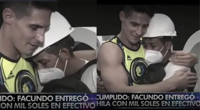 Facundo González dona 1000 soles a trabajador de América TV Facundo González dona 1000 soles a trabajador de América TV