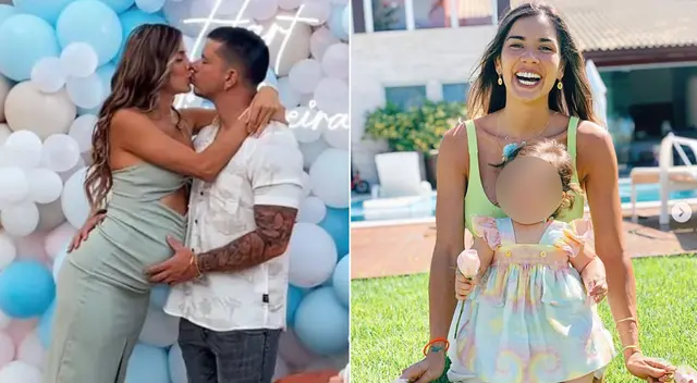 Korina Rivadeneira feliz por la llegada de su hijo.