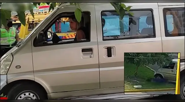 Surco: Joven salva de milagro tras ser arrollada por minivan. Surco: Joven salva de milagro tras ser arrollada por minivan.