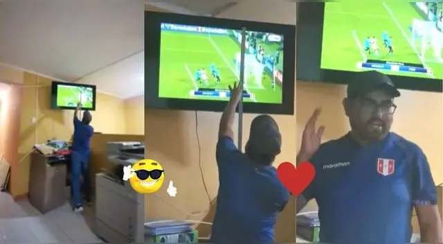 El señor sorprendió a todos con una maniobra para verificar si efectivamente la pelota está dentro.