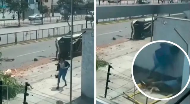 El accidente de tránsito se registró en la cuadra 21 de la avenida Brasil.