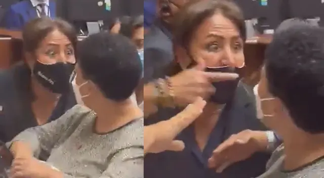 Elizabeth Medina y Martha Moyano casi se agarran a golpes.