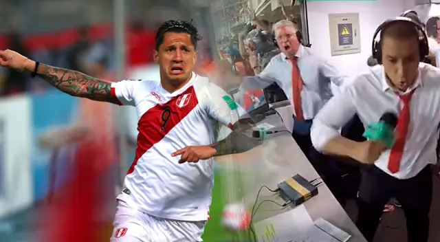 Los hombres de prensa reventaron la cabina Daniel Peredo con el grito de gol de Lapadula.